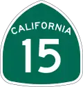 Interstate 15 and State Route 15 marker