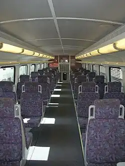 Upper deck of a Bombardier BiLevel car