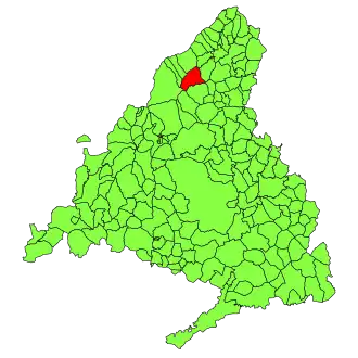 Municipal location within the Community of Madrid