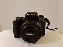 77D with mounted 50mm f/1.8 STM