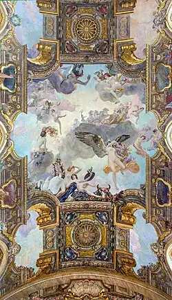 Paintings on the ceiling of the Hall of Illustrious