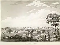 Muslim graves, around the Bangalore Fort (1974), from Alexander Allan's Views in the Mysore Country 1794[40]