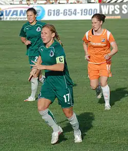 Lori playing for St. Louis against Sky Blue FC in 2009