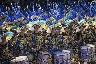 Presentation of Boi Caprichoso (Blue) in Parintins Folklore Festival of 2015.