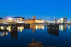 Cardiff Bay at night