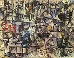 1911, Rhythms of Objects (Ritmi d'oggetti), oil on canvas, 53 x 67 cm, Pinacoteca di Brera