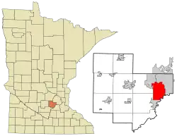 Location in Carver County, Minnesota