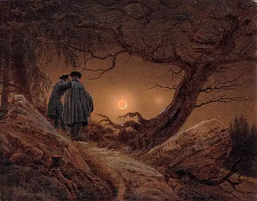 Caspar David Friedrich: Two Men Contemplating the Moon, 1819-20