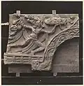 Carving of Apsara making an offering