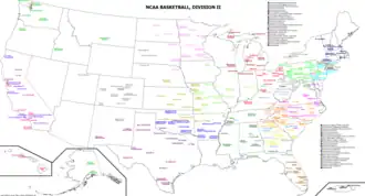 Image 19A map of all NCAA Division II basketball teams (from College basketball)