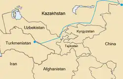 The route of the gas pipeline