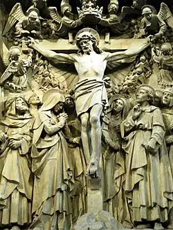 The central panel of Nathaniel Hitch's reredos in Hove