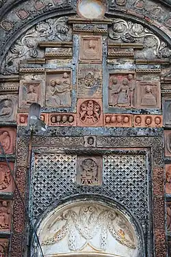 Terracotta carvings at Chandranath Shiva temple