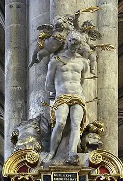 Saint Sebastian, by Nicolas Blasset in the Chapel of the Green Pillar