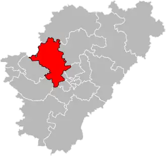 Situation of the canton of Val de Nouère in the department of Charente