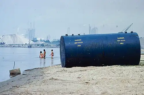 Chemical plants on shore are considered a prime source of pollution for Lake Charles