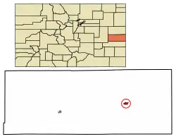 Location within Cheyenne County and Colorado