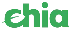 The Chia Network logo, spelling out the word "chia" written in minuscule, with the shape of a leave going through the first letter "c"