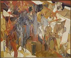 Chorus, J. Wolfe, 1959, oil, 78" x 96"