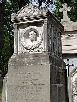 Rude's sculpture on the grave of Pierre Cartellier.
