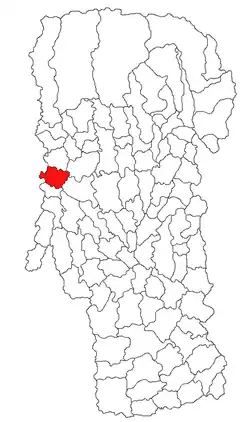 Location in Argeș County