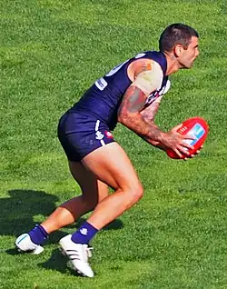 Pearce playing in 2015