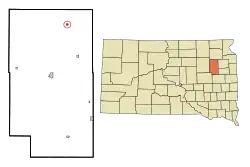 Location in Clark County and the state of South Dakota