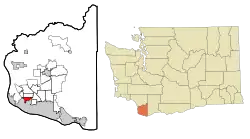 Location of Hazel Dell South, Washington