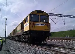 LGV Rhin-Rhône construction train in France (2010)