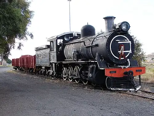 SAR Class 8FW no. 1236 plinthed at De Aar