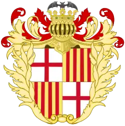 c.1790-1870 coat of arms already displaying a bat instead of a dragon on top of the helmet