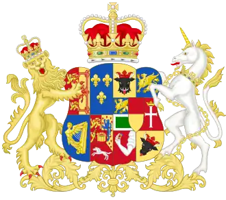 Arms of Queen Charlotte, from 1761 to 1801
