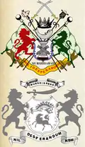 Coat of Arms of the Nawab of Bengal (top) and Murshidabad (bottom)