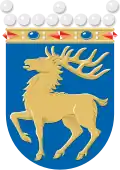 The coat of arms of Åland drawn by Ahti Hammar in 1962.