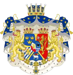 Arms as Prince of Sweden and Norway, Duke of Gotland