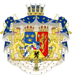 Wilhelm's coat of arms as prince of Sweden and Norway, Duke of Södermanland 1884 to 1905