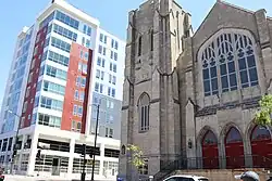 Photograph of the Missouri United Methodist Church from south 9th street