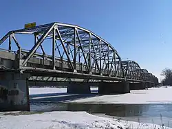 Bridge carrying U.S. Route 30 and U.S. Route 81 across the Loup River at Columbus, February 2010