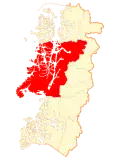 Location of the commune of Aisén in Aysén del General Carlos Ibáñez del Campo Region