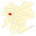 Map of Lo Prado commune within Greater Santiago