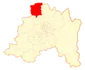 Map of Tiltil commune in the Santiago Metropolitan Region
