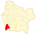 Map of Toltén commune in Araucanía Region