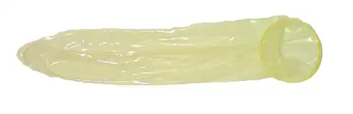 an unrolled condom