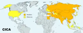 Location of Conference on Interaction and Confidence Building Measures in Asia (CICA)