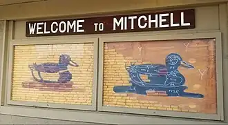 different colored corn cobs arranged to make an image of a duck