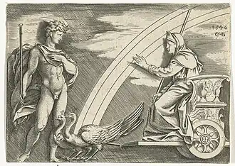 Juno en Aeolus by Cornelis Bos (1546)