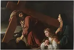 Christ carrying the Cross, contemplated by Mary and the Christian Soul, ca. 1630–1650. Oil on canvas, 124 x 185&nbsp;cm, Madrid, Museo del Prado.[1]