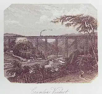 Crumlin viaduct. On the Newport, Abergavenny & Hereford railway extension to Taff vale ca 1865
