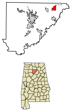 Location of Baileyton in Cullman County, Alabama.