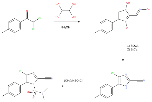 Synthesis of the fungicide cyazofamid